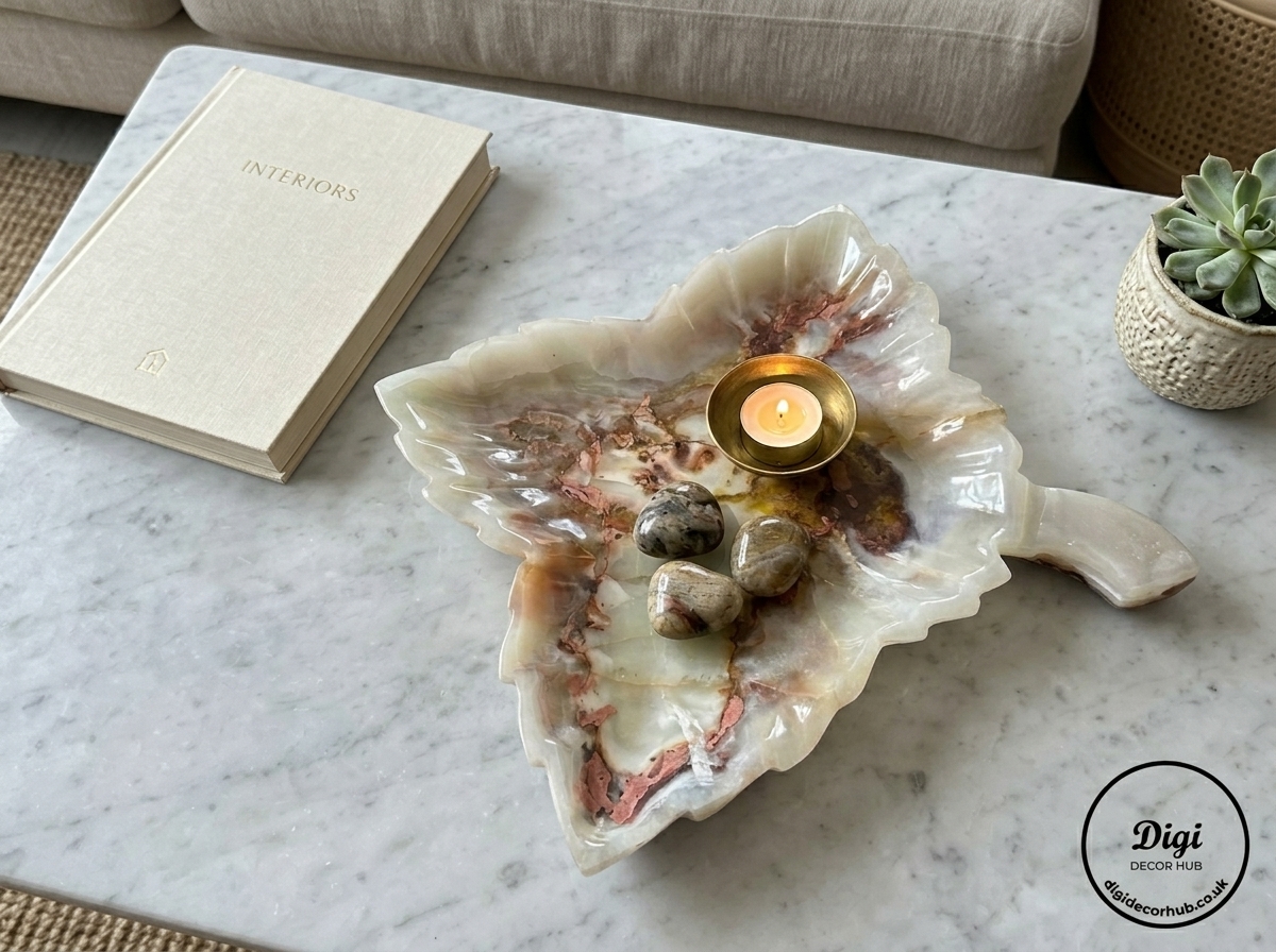 Leaf Onyx Tray