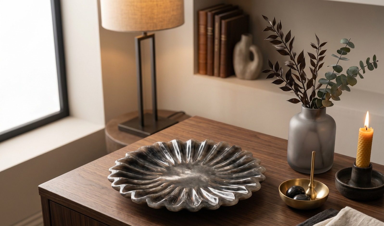 Brown Marble Plate