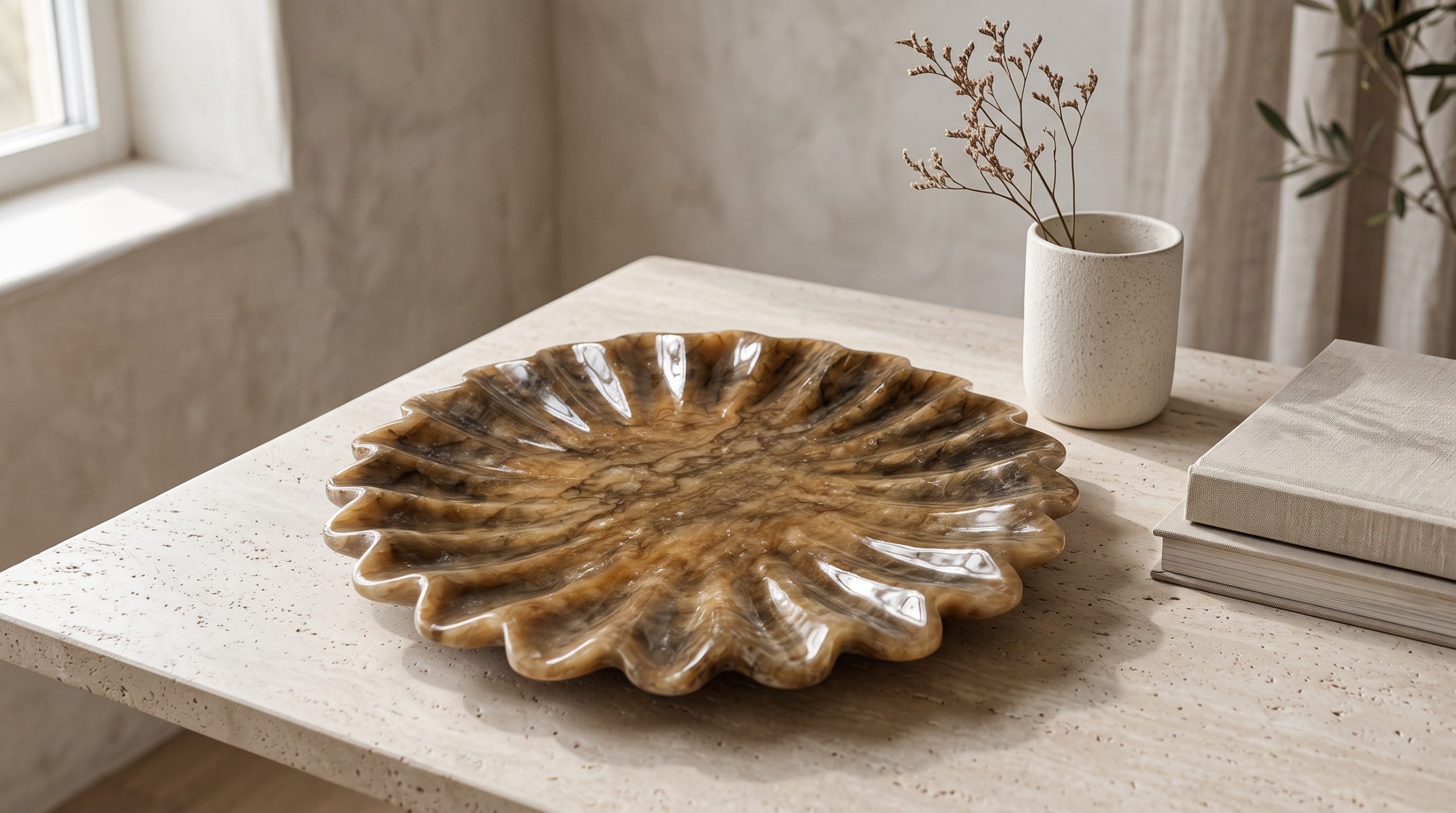 Brown Marble Plate