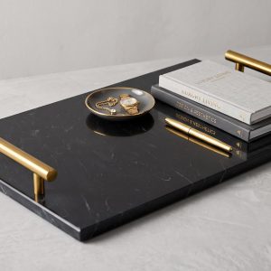 Black Marble Vanity Tray