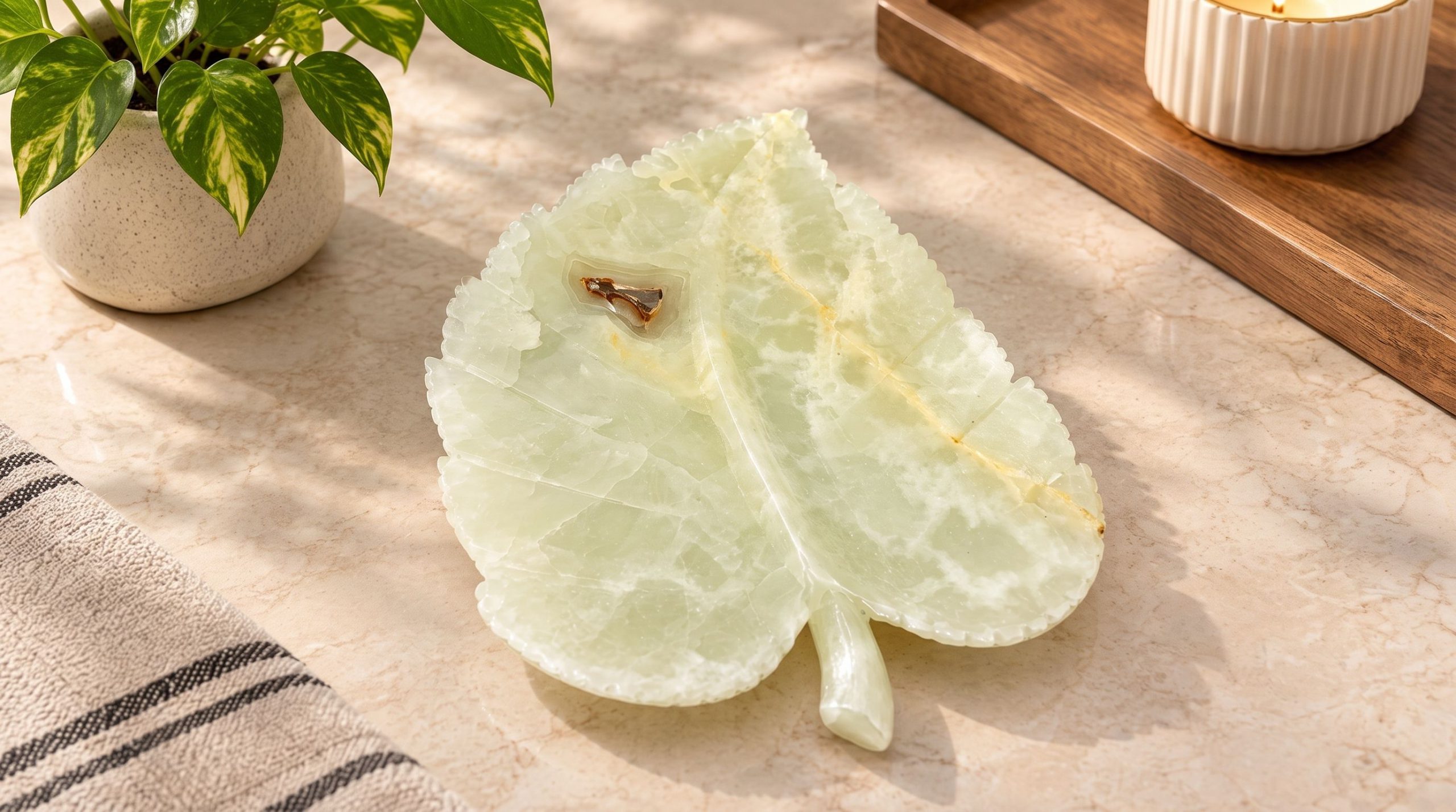 Onyx Monstera Leaf Tray