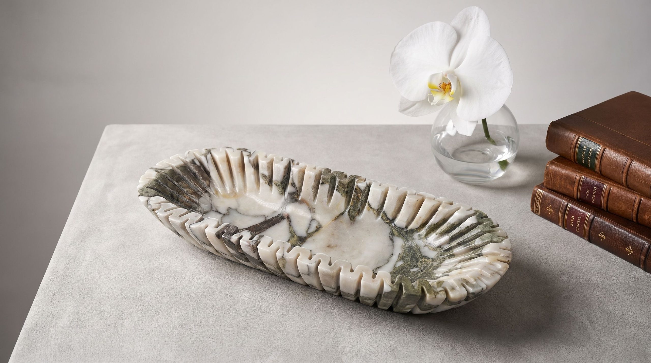 Fluted Marble Catchall Dish