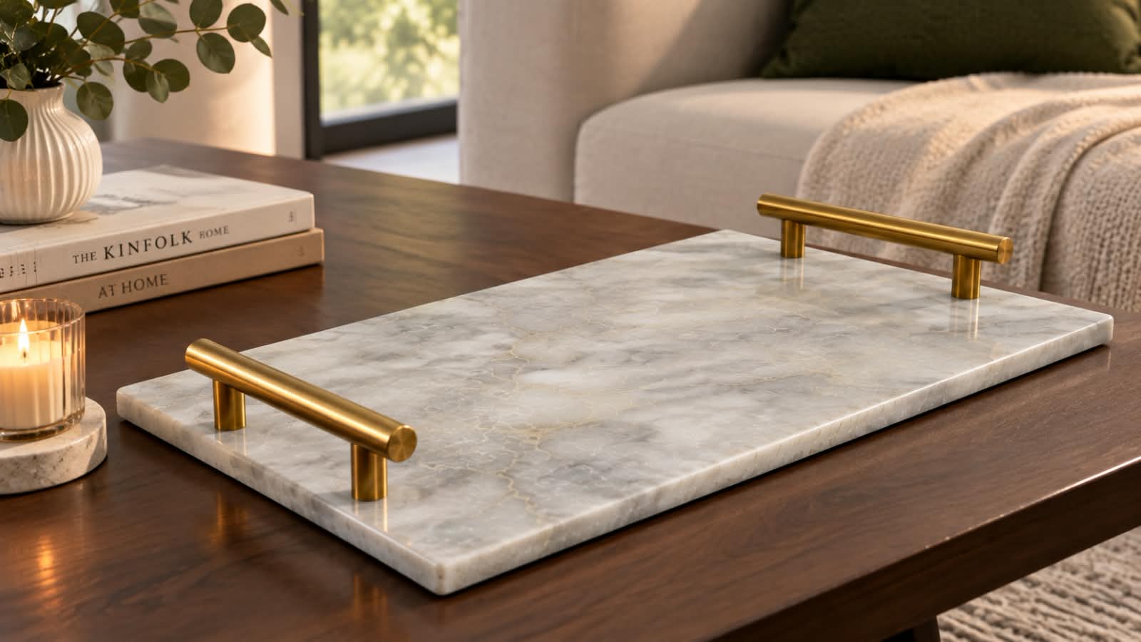 Grey Marble Tray